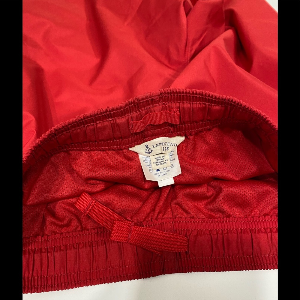 Lands’ End swimming trunk in red color. Boys